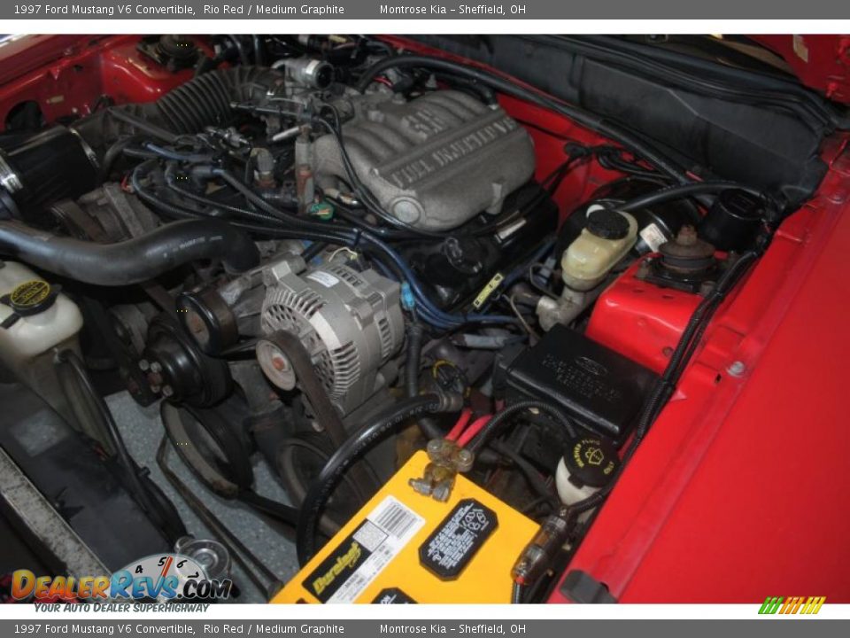 1997 Ford Mustang V6 Convertible 3.8 Liter OHV 12-Valve V6 Engine Photo #16