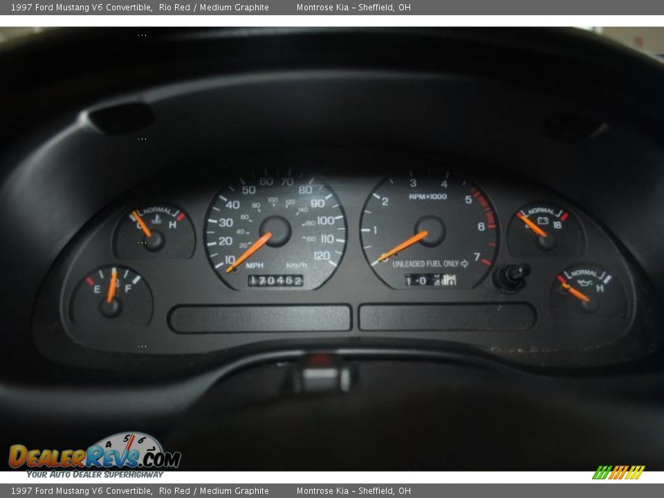 1997 Ford Mustang V6 Convertible Gauges Photo #25