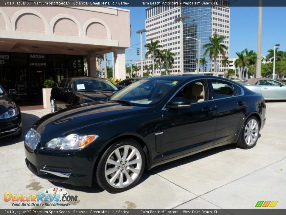 2010 Jaguar XF Premium Sport Sedan Botanical Green Metallic / Barley Photo #3