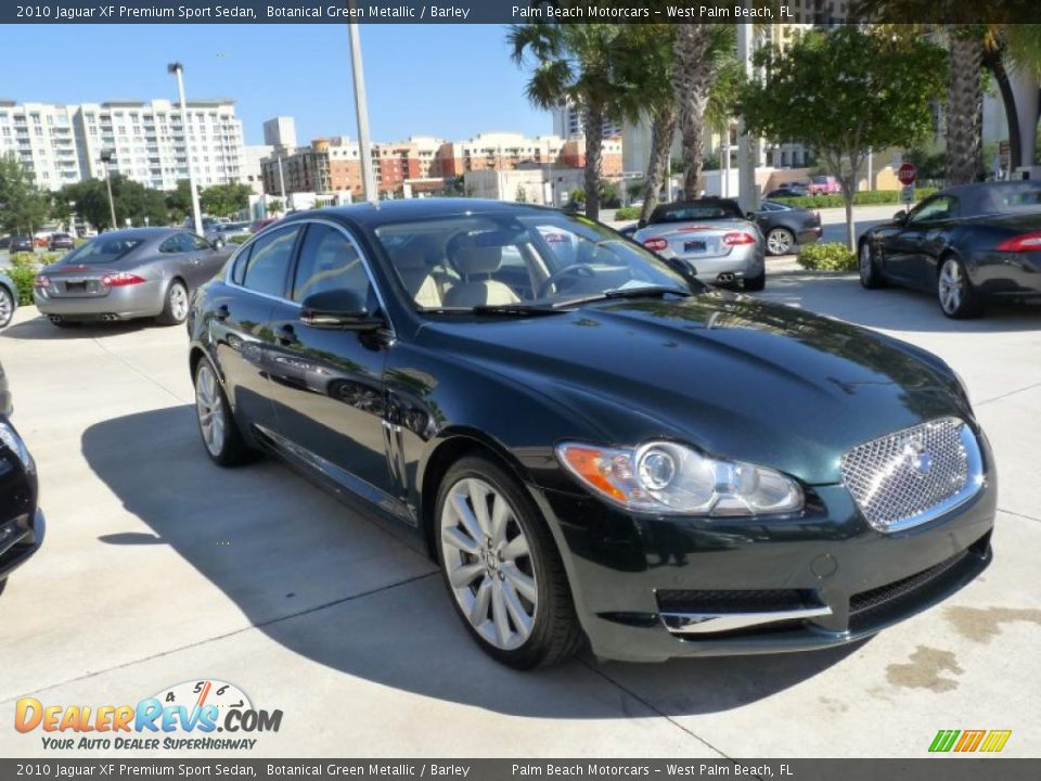 2010 Jaguar XF Premium Sport Sedan Botanical Green Metallic / Barley Photo #8