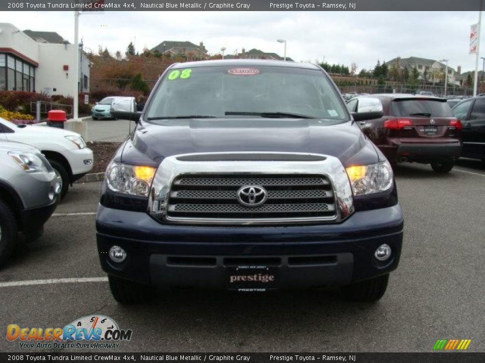 2008 Toyota Tundra Limited CrewMax 4x4 Nautical Blue Metallic / Graphite Gray Photo #2