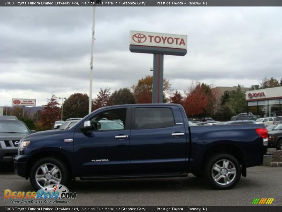 2008 Toyota Tundra Limited CrewMax 4x4 Nautical Blue Metallic / Graphite Gray Photo #3
