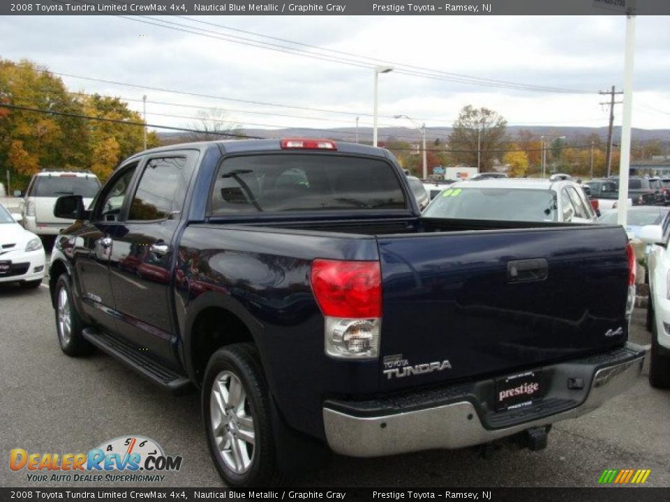2008 Toyota Tundra Limited CrewMax 4x4 Nautical Blue Metallic / Graphite Gray Photo #4