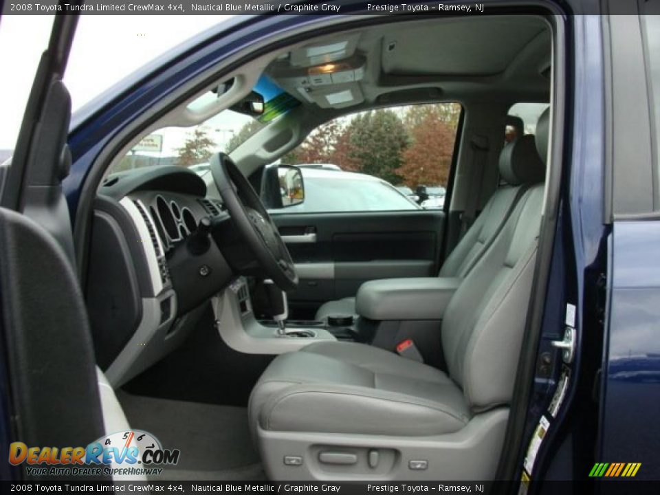 2008 Toyota Tundra Limited CrewMax 4x4 Nautical Blue Metallic / Graphite Gray Photo #7