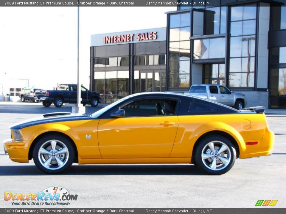 2009 Ford Mustang GT Premium Coupe Grabber Orange / Dark Charcoal Photo #1