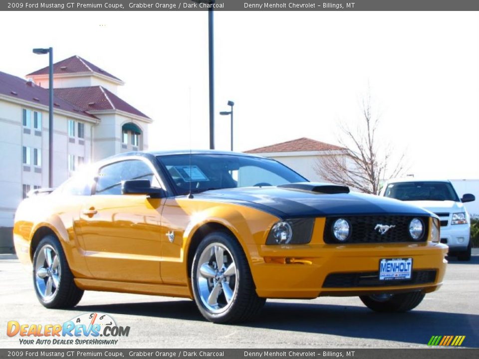 2009 Ford Mustang GT Premium Coupe Grabber Orange / Dark Charcoal Photo #2