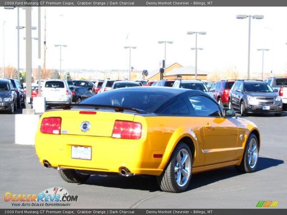 2009 Ford Mustang GT Premium Coupe Grabber Orange / Dark Charcoal Photo #3