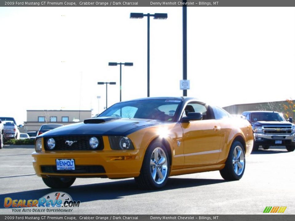 2009 Ford Mustang GT Premium Coupe Grabber Orange / Dark Charcoal Photo #11