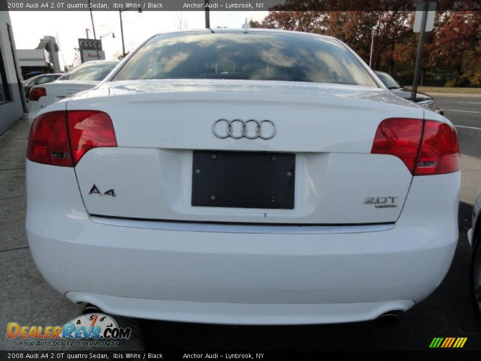 2008 Audi A4 2.0T quattro Sedan Ibis White / Black Photo #4