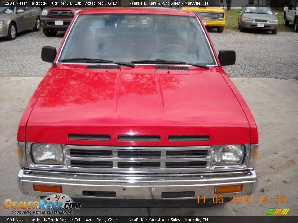 1991 Nissan Hardbody Truck Regular Cab Aztec Red / Gray Photo #2