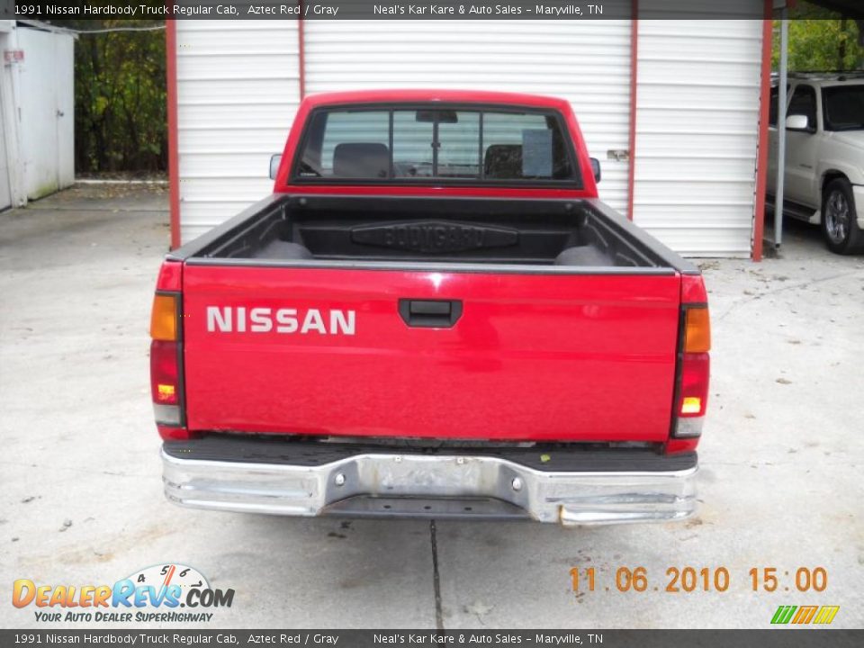 1991 Nissan Hardbody Truck Regular Cab Aztec Red / Gray Photo #6