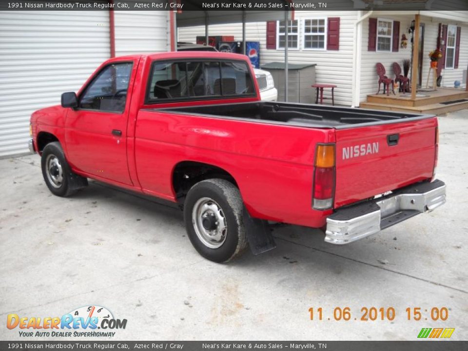 1991 Nissan Hardbody Truck Regular Cab Aztec Red / Gray Photo #7