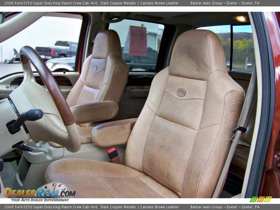 Castano Brown Leather Interior 2006 Ford F250 Super Duty