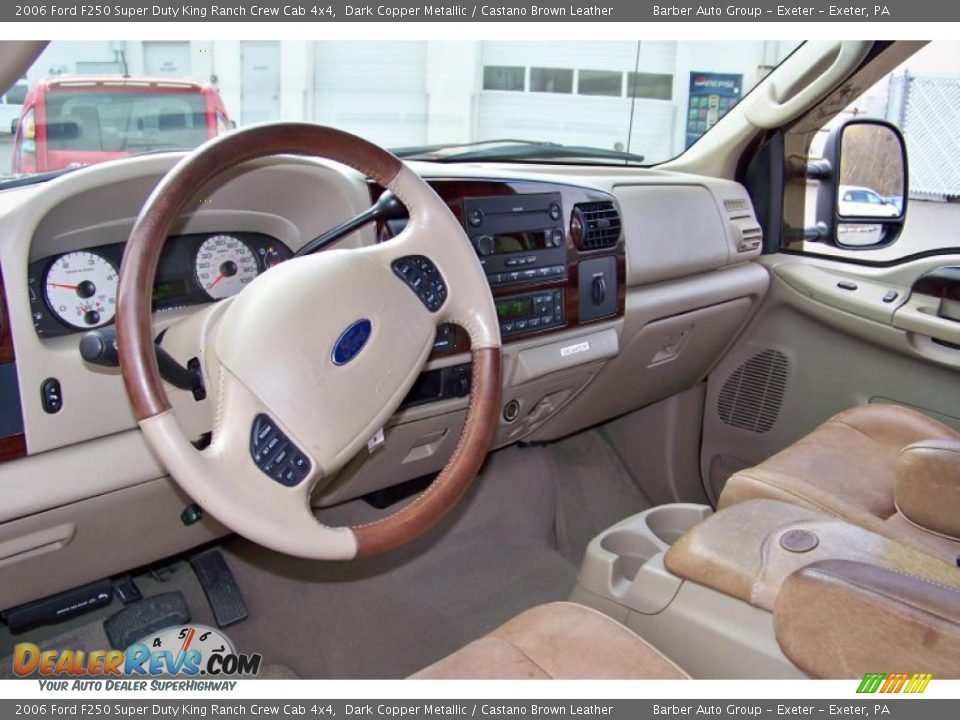 Castano Brown Leather Interior 2006 Ford F250 Super Duty