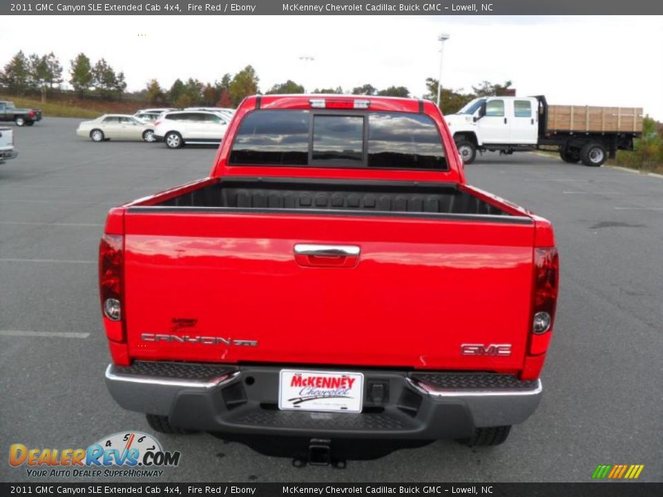 2011 GMC Canyon SLE Extended Cab 4x4 Fire Red / Ebony Photo #3