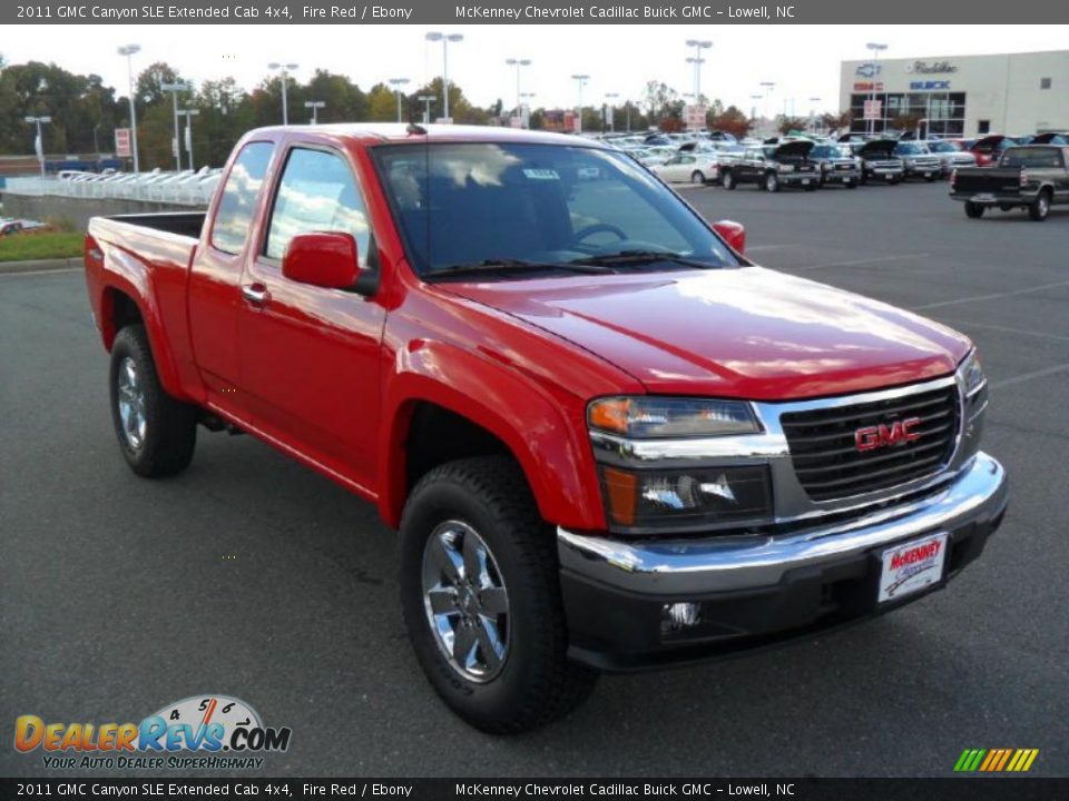2011 GMC Canyon SLE Extended Cab 4x4 Fire Red / Ebony Photo #5