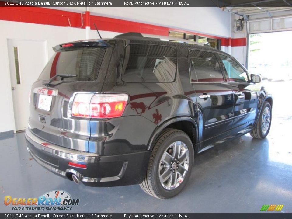2011 GMC Acadia Denali Carbon Black Metallic / Cashmere Photo #4