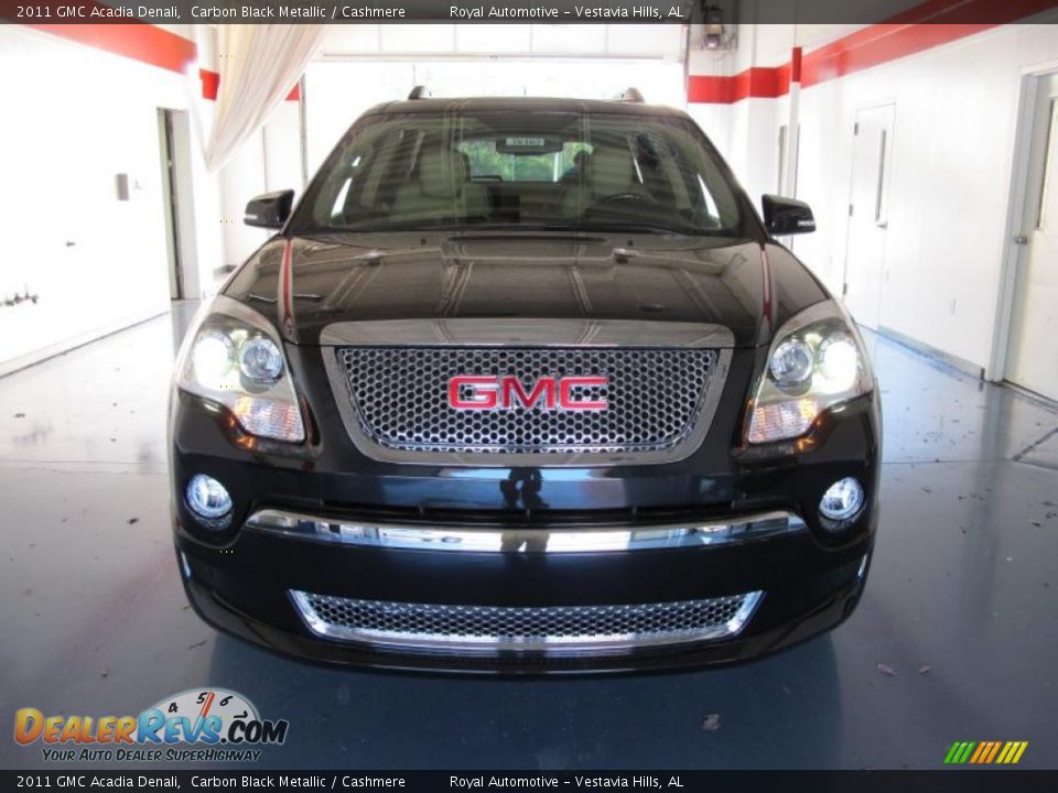 2011 GMC Acadia Denali Carbon Black Metallic / Cashmere Photo #6