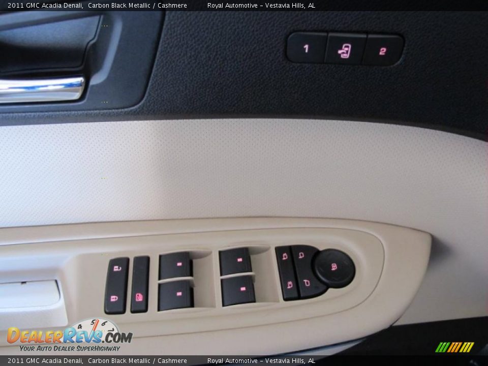 2011 GMC Acadia Denali Carbon Black Metallic / Cashmere Photo #14
