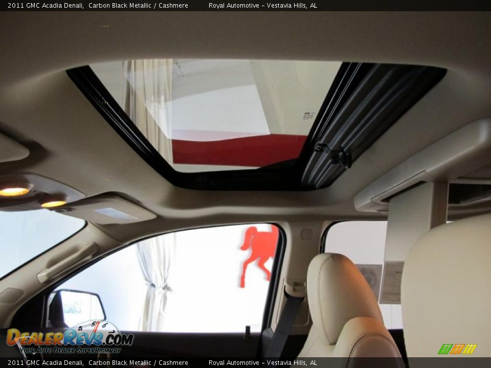 2011 GMC Acadia Denali Carbon Black Metallic / Cashmere Photo #19