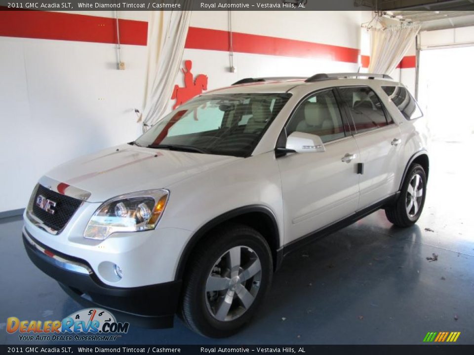 2011 GMC Acadia SLT White Diamond Tintcoat / Cashmere Photo #1