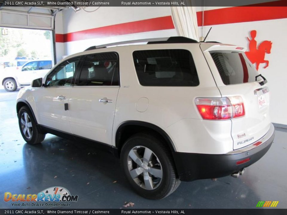 2011 GMC Acadia SLT White Diamond Tintcoat / Cashmere Photo #2