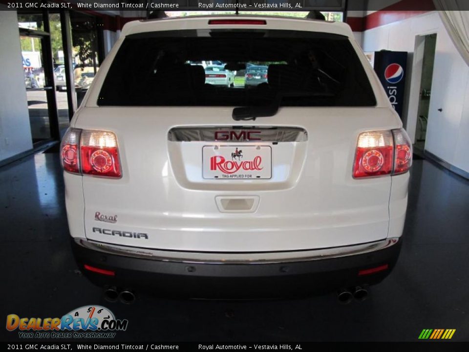 2011 GMC Acadia SLT White Diamond Tintcoat / Cashmere Photo #3