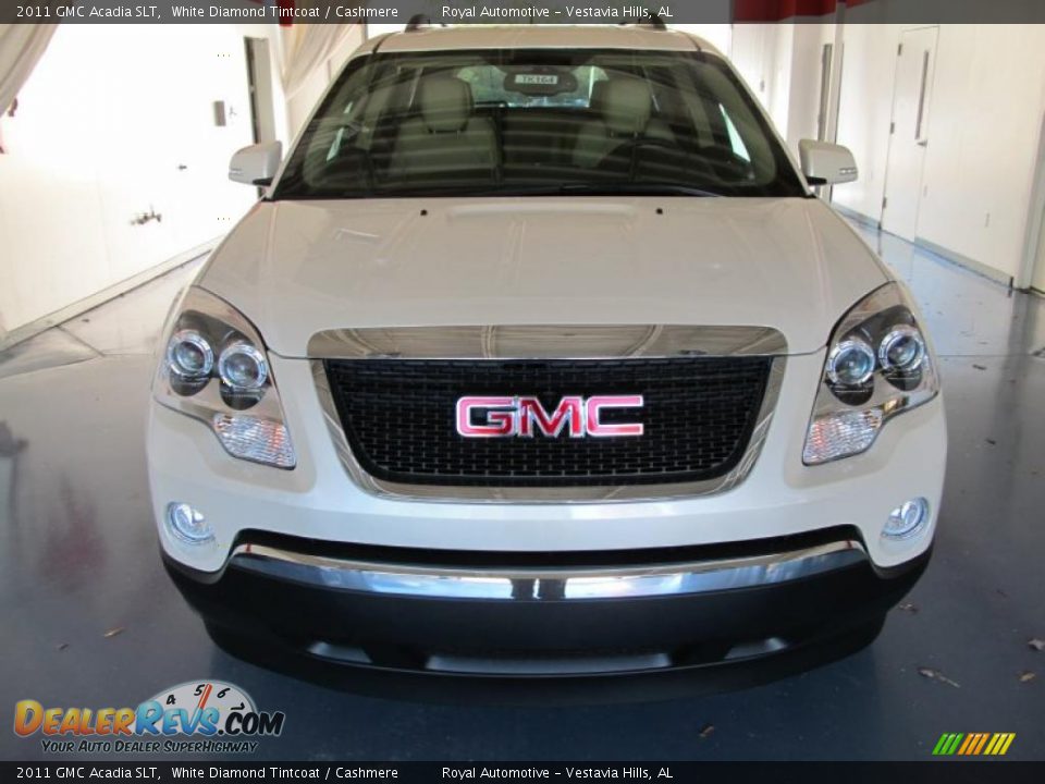2011 GMC Acadia SLT White Diamond Tintcoat / Cashmere Photo #6