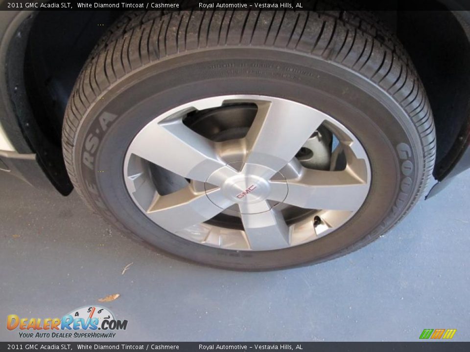 2011 GMC Acadia SLT White Diamond Tintcoat / Cashmere Photo #7