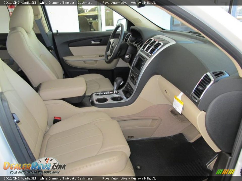 2011 GMC Acadia SLT White Diamond Tintcoat / Cashmere Photo #11