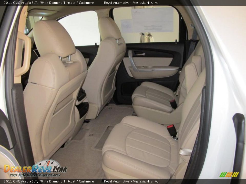 2011 GMC Acadia SLT White Diamond Tintcoat / Cashmere Photo #12