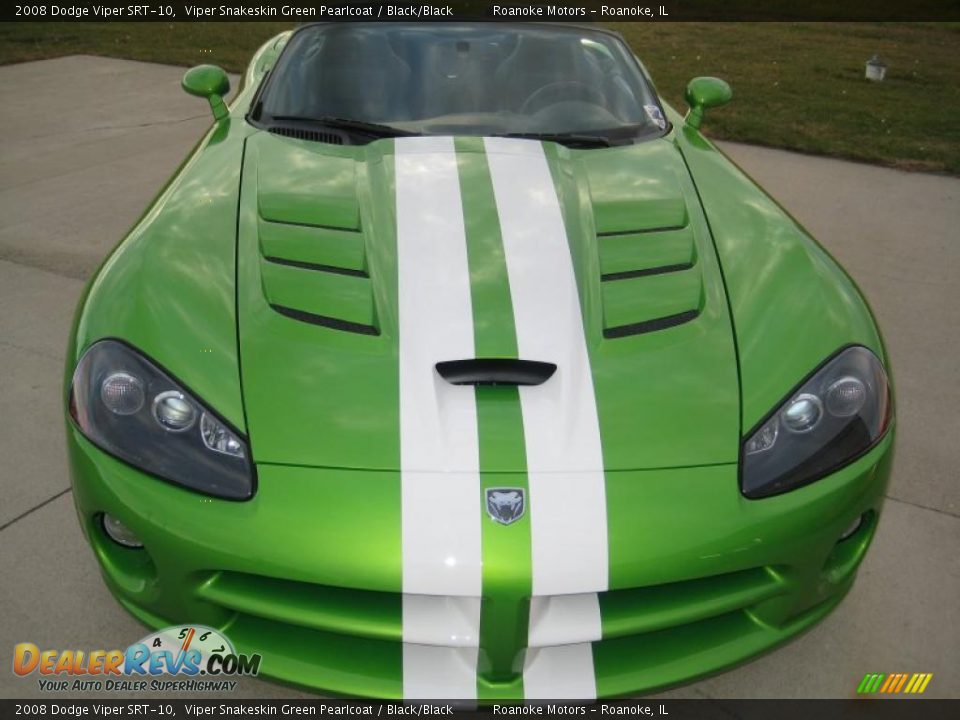 2008 Dodge Viper SRT-10 Viper Snakeskin Green Pearlcoat / Black/Black Photo #8