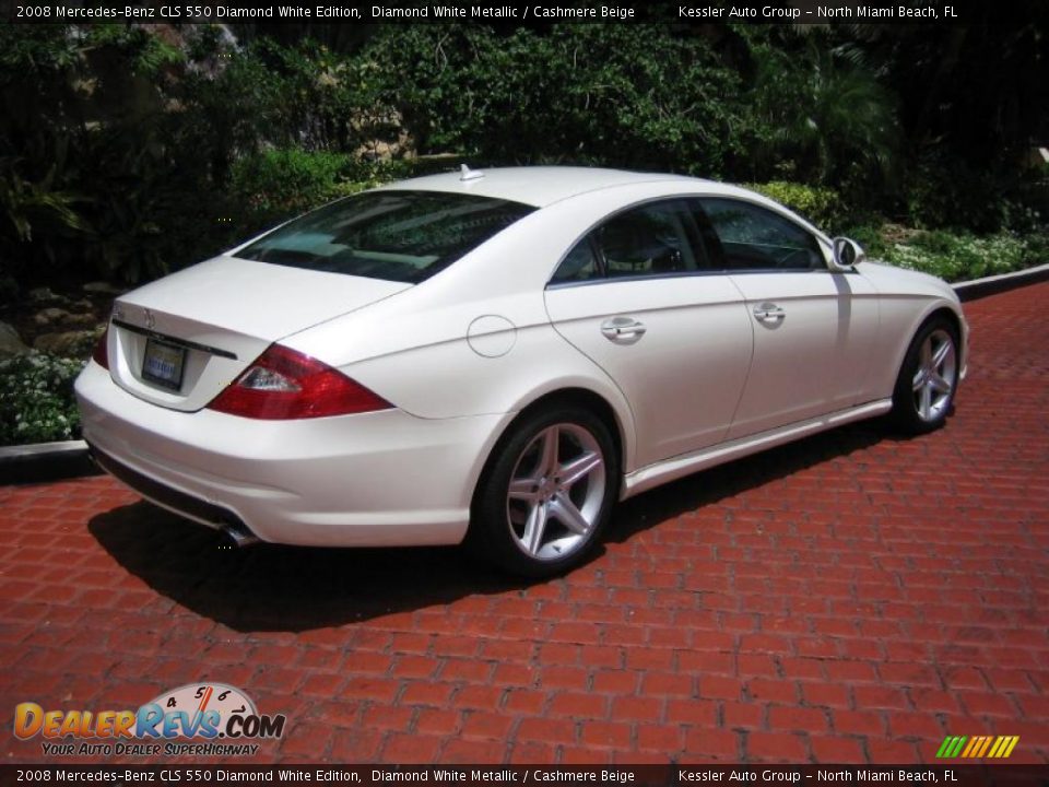 2008 Mercedes-Benz CLS 550 Diamond White Edition Diamond White Metallic / Cashmere Beige Photo #4