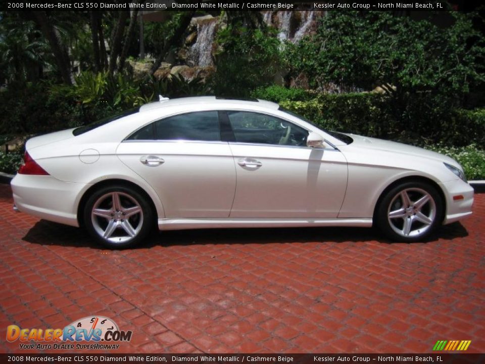 2008 Mercedes-Benz CLS 550 Diamond White Edition Diamond White Metallic / Cashmere Beige Photo #5