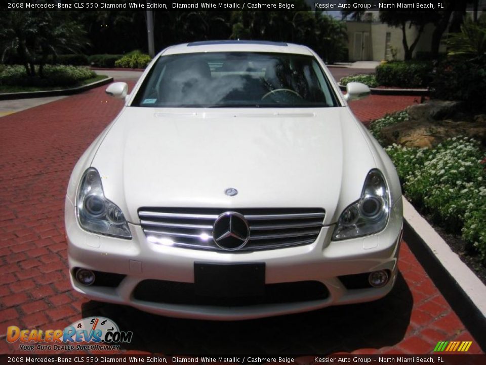 2008 Mercedes-Benz CLS 550 Diamond White Edition Diamond White Metallic / Cashmere Beige Photo #7