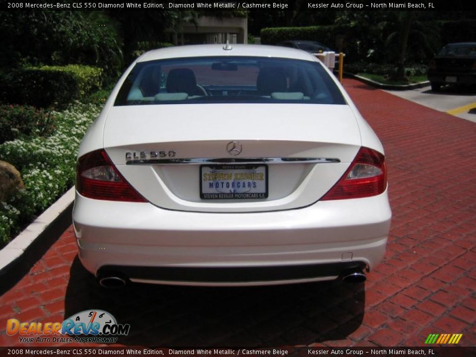 2008 Mercedes-Benz CLS 550 Diamond White Edition Diamond White Metallic / Cashmere Beige Photo #8
