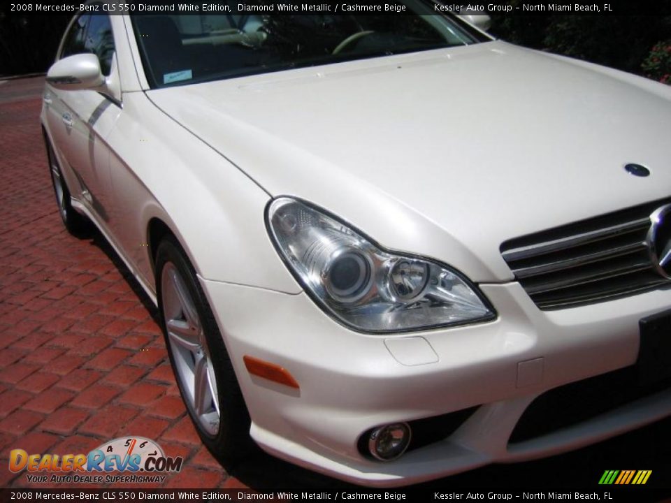 2008 Mercedes-Benz CLS 550 Diamond White Edition Diamond White Metallic / Cashmere Beige Photo #9