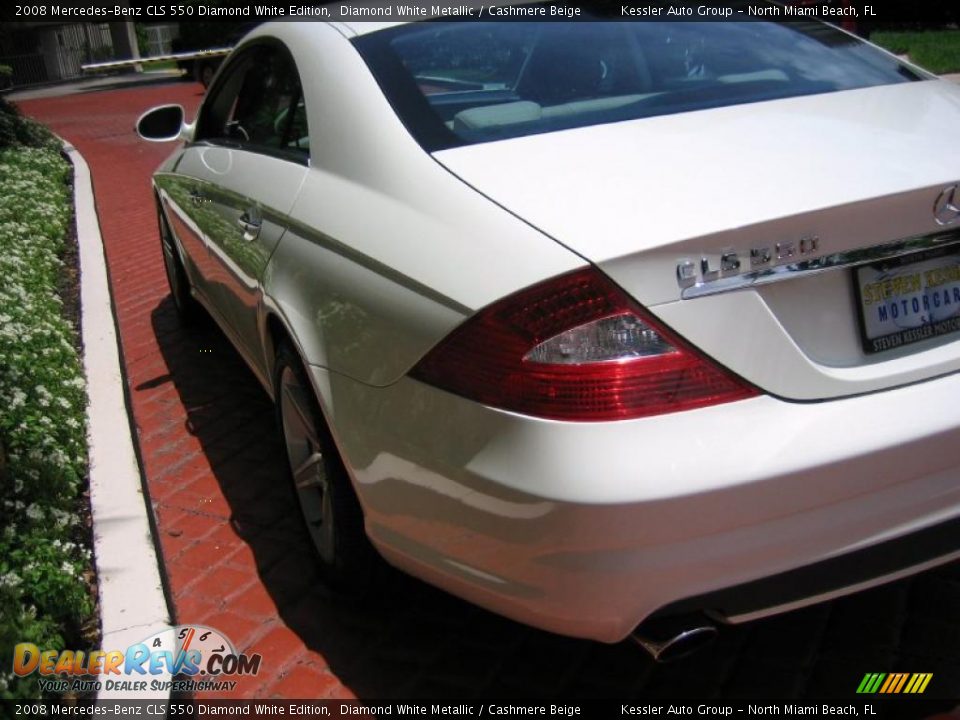 2008 Mercedes-Benz CLS 550 Diamond White Edition Diamond White Metallic / Cashmere Beige Photo #11