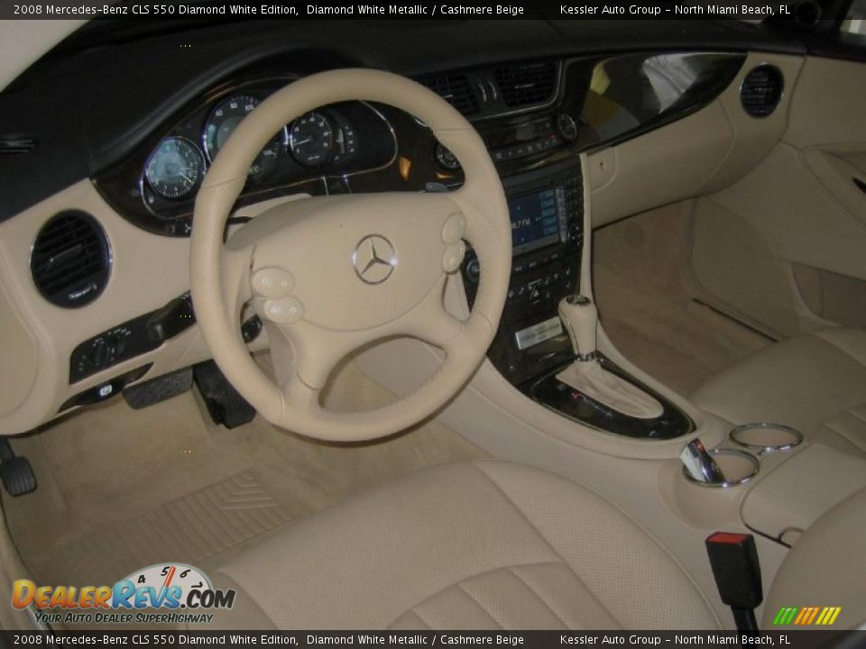 Cashmere Beige Interior - 2008 Mercedes-Benz CLS 550 Diamond White Edition Photo #13