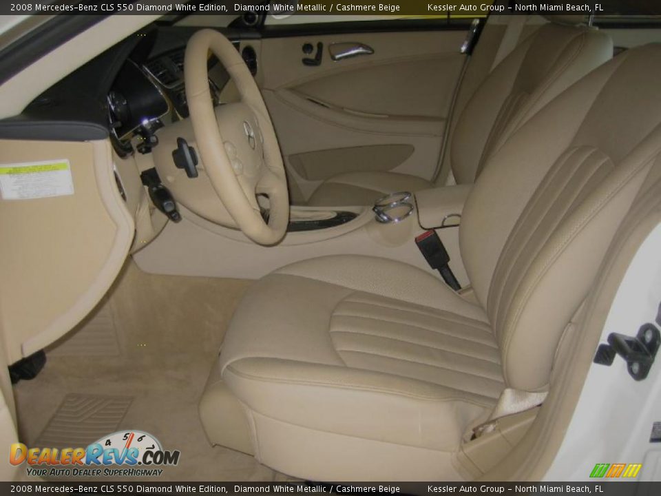 Cashmere Beige Interior - 2008 Mercedes-Benz CLS 550 Diamond White Edition Photo #14