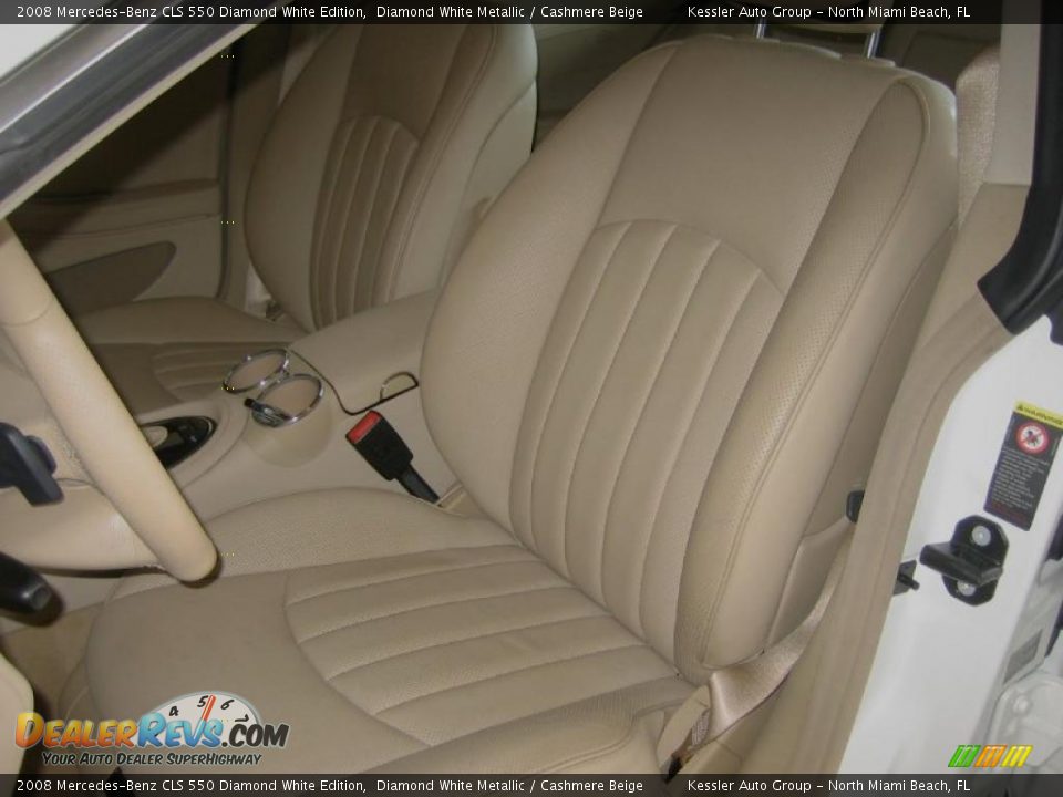 2008 Mercedes-Benz CLS 550 Diamond White Edition Diamond White Metallic / Cashmere Beige Photo #15