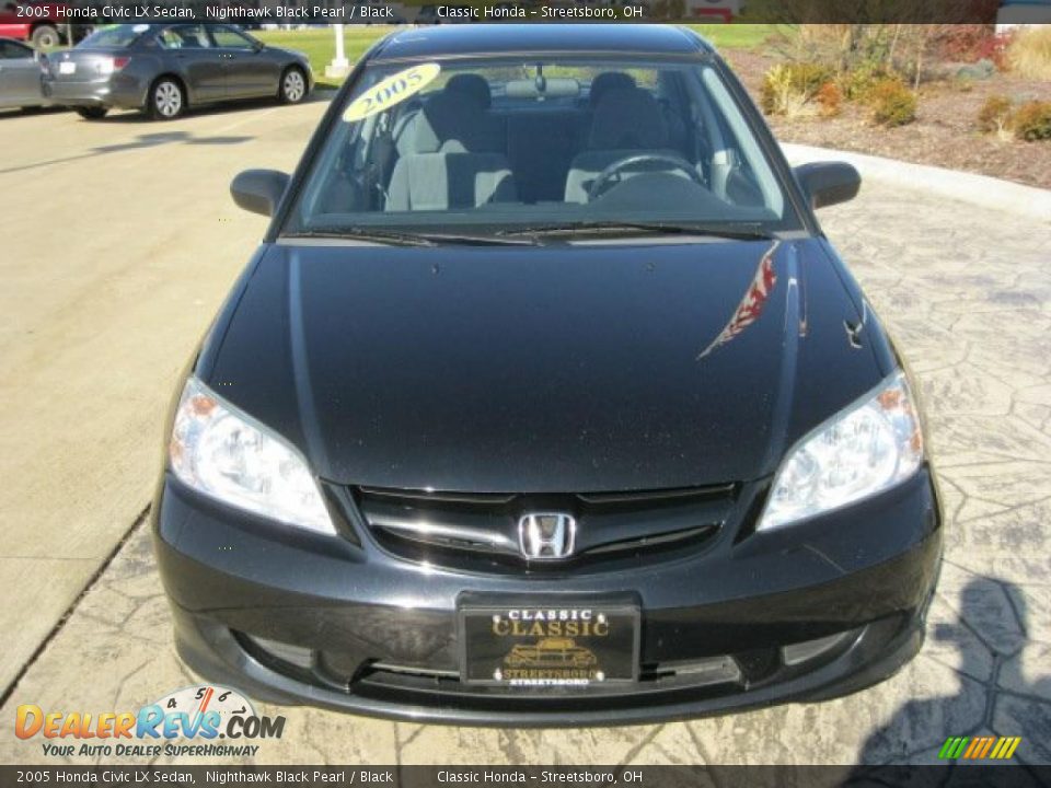 2005 Honda Civic LX Sedan Nighthawk Black Pearl / Black Photo #5