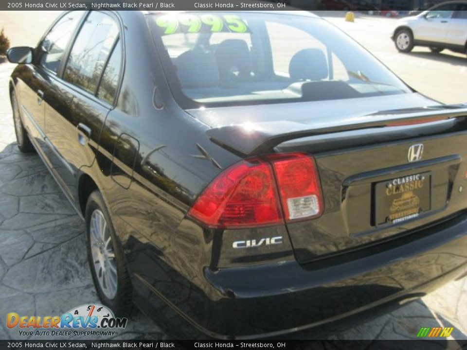 2005 Honda Civic LX Sedan Nighthawk Black Pearl / Black Photo #9