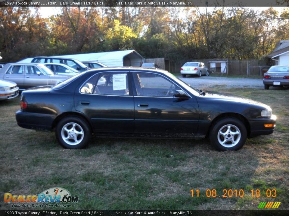 1993 Toyota Camry LE Sedan Dark Green Pearl / Beige Photo #1