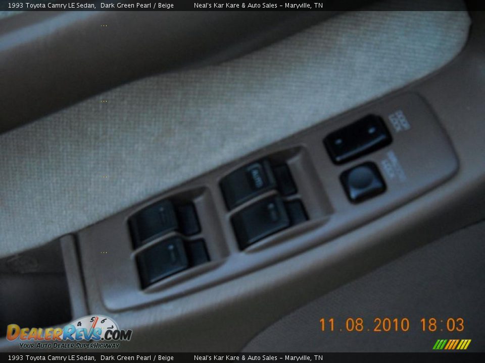 1993 Toyota Camry LE Sedan Dark Green Pearl / Beige Photo #9