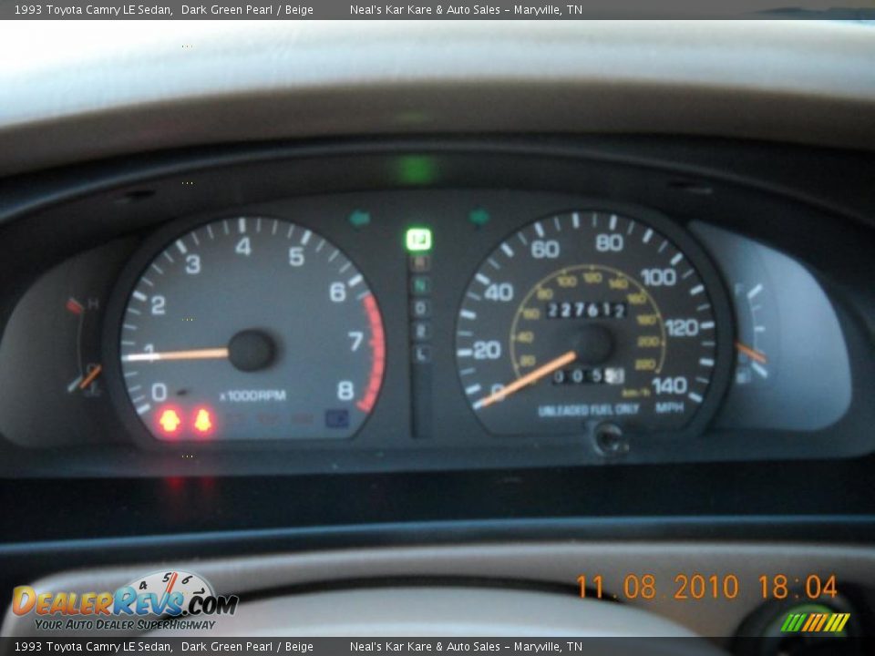 1993 Toyota Camry LE Sedan Gauges Photo #12