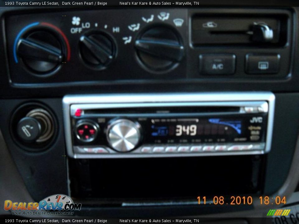 1993 Toyota Camry LE Sedan Dark Green Pearl / Beige Photo #14