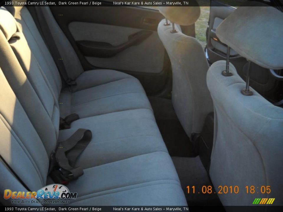 1993 Toyota Camry LE Sedan Dark Green Pearl / Beige Photo #24