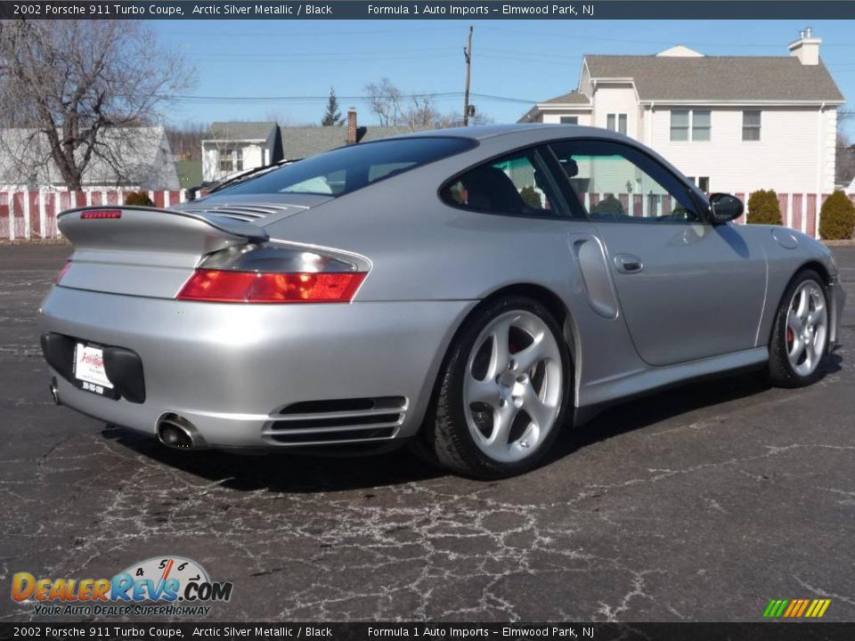 2002 Porsche 911 Turbo Coupe Arctic Silver Metallic / Black Photo #4