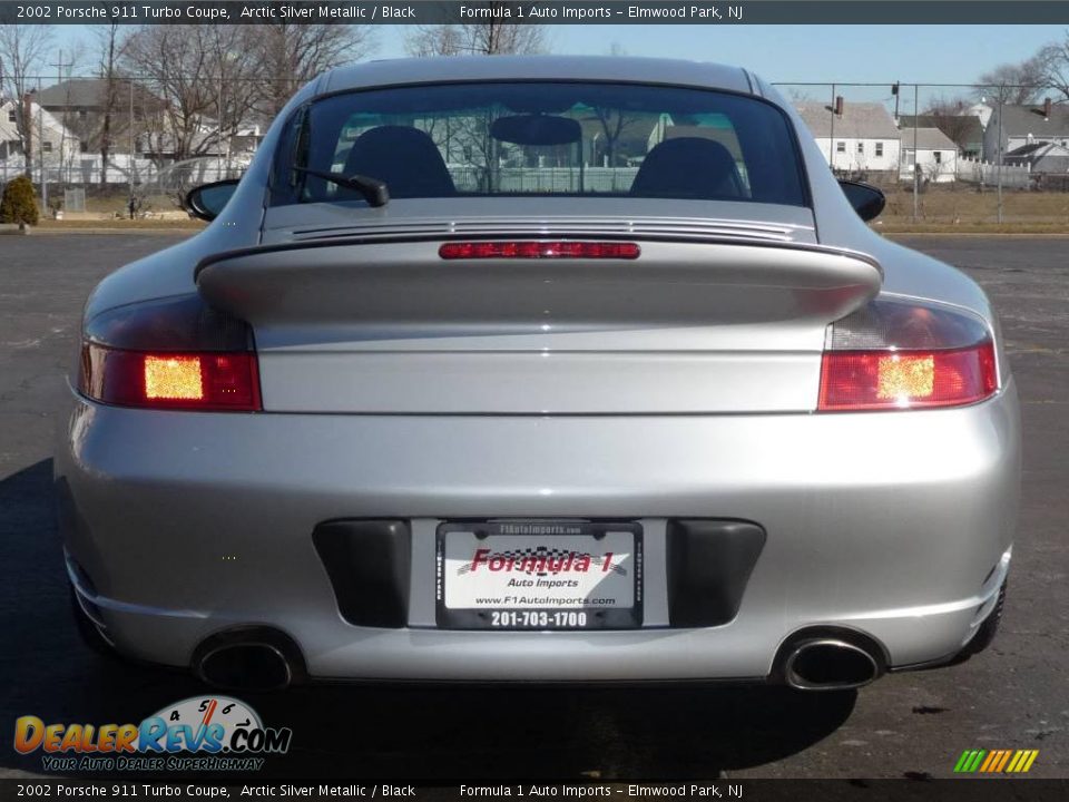 2002 Porsche 911 Turbo Coupe Arctic Silver Metallic / Black Photo #9